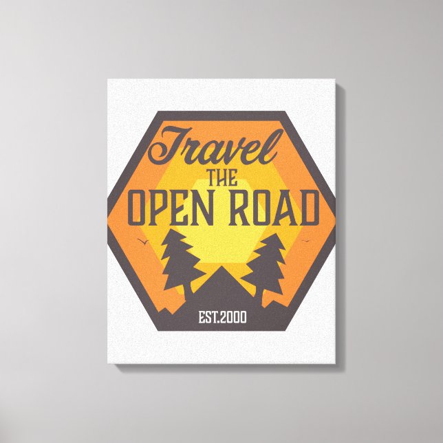 Impressão Em Tela Viajar pela estrada aberta (Frente)