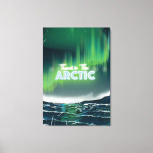 Impressão Em Tela Viaje para o Cartaz de Viagem do Ártico