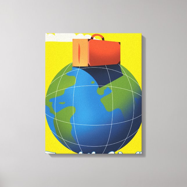 Impressão Em Tela Viaje pelo Mundo (Frente)