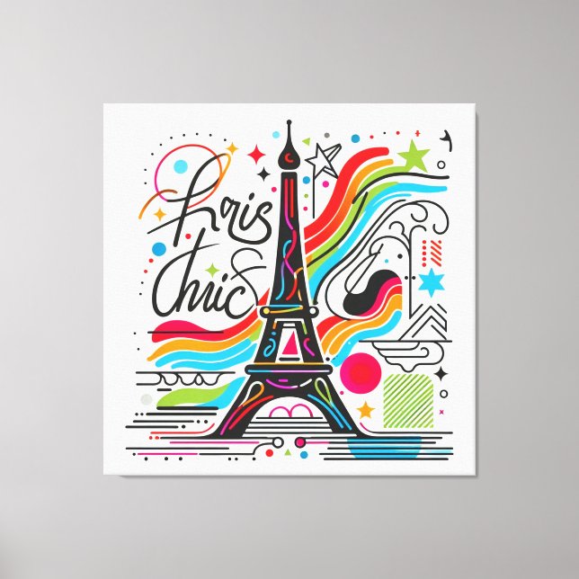 Impressão Em Tela Víblias Chic em Paris #4 (Frente)