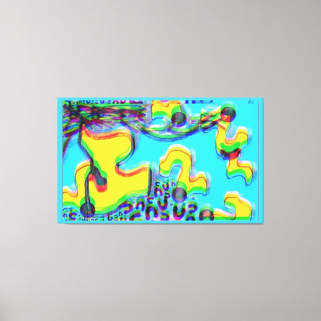 Impressão Em Tela Vibrações de Memphis Derretendo III (Frente)