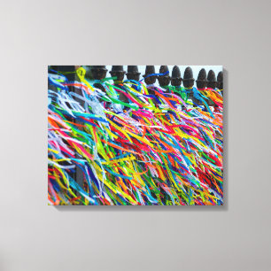 Impressão Em Tela Vibrant Colorful Brazilian Wish Ribbons
