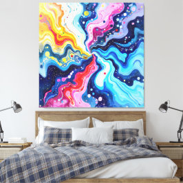 Impressão Em Tela Vibrant Colorful Swirl Abstraction