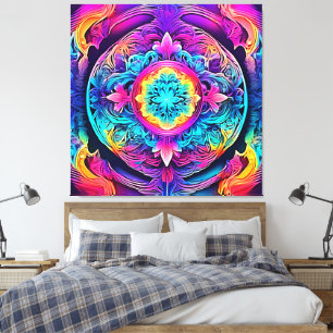 Impressão Em Tela Vibrant Mandala Spirit