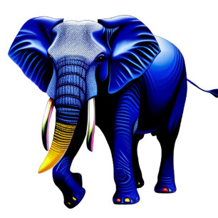 Impressão Em Tela Vibrante Elefante Porta-copos de Vidro com Caixa d