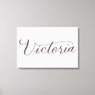 Impressão Em Tela Victoria - design moderno do nome da caligrafia