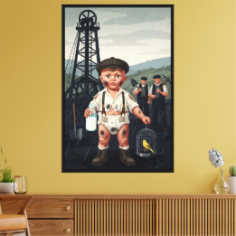 Impressão Em Tela Victorian Baby Poster - Funny Coal Miner Theme