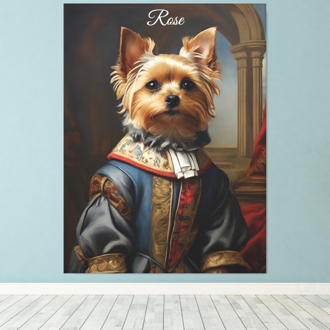 Impressão Em Tela Victorian Yorkshire Terrier em Clothes Whimsical (Insitu(piso de madeira))