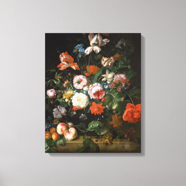 Impressão Em Tela Vida contínua com flores (Frente)