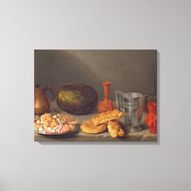 Impressão Em Tela Vida permanente com pão, 1648 (Frente)