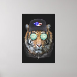 Impressão Em Tela Vida selvagem engraçada vestida Engraçado Bengal T