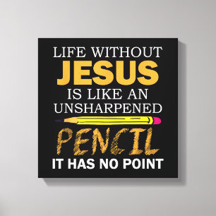 Impressão Em Tela Vida Sem Jesus Engraçado Cristão Religioso Fé