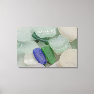 Impressão Em Tela Vidro de praia pálido