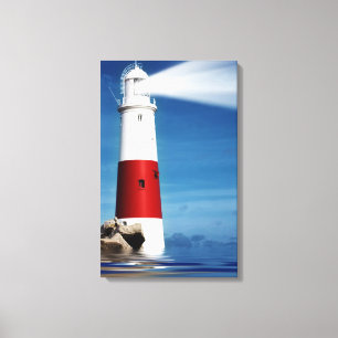 Impressão Em Tela Vigia do farol no mar