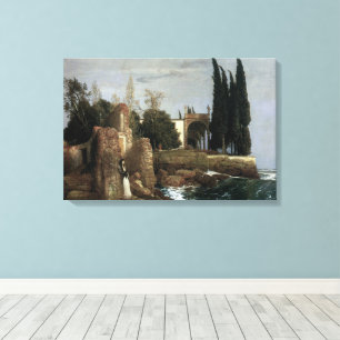Impressão Em Tela Villa à Beira-Mar de Arnold Bocklin, Arte Simbolis