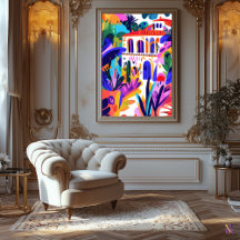 Villa Mediterrânea Colorida em Estilo Fauvista
