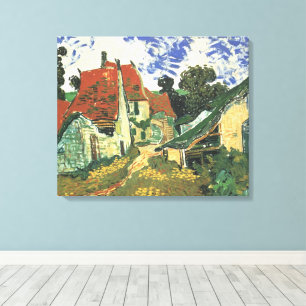 Impressão Em Tela Village Street em Auvers por Vincent van Gogh