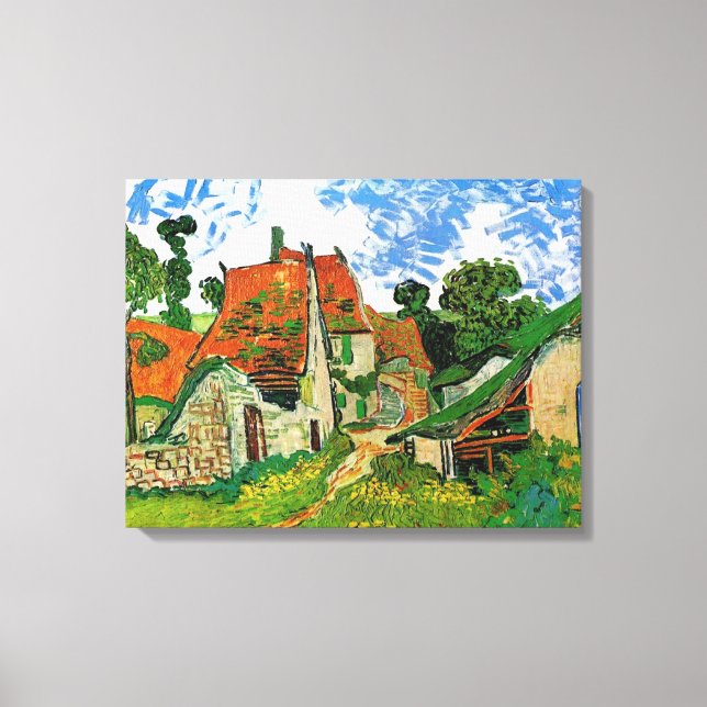 Impressão Em Tela Village Street em Auvers, Vincent van Gogh (Frente)