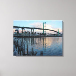 Impressão Em Tela Vincent Thomas Bridge San Pedro