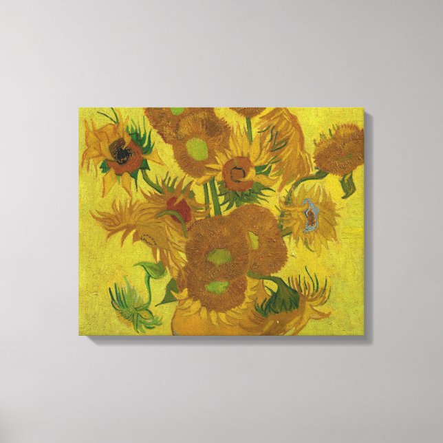 Impressão Em Tela Vincent Van Gogh 15 Sunflower Painting (Frente)