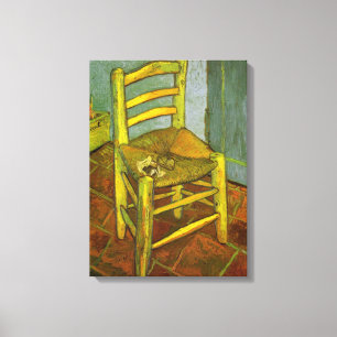 Impressão Em Tela Vincent van Gogh - A Cadeira de Vincent com seu Ca