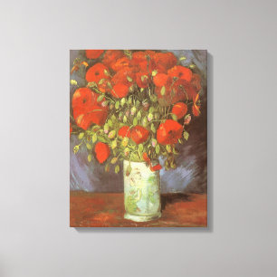 Impressão Em Tela Vincent van Gogh Ainda Vase Vida com Poppies Verme