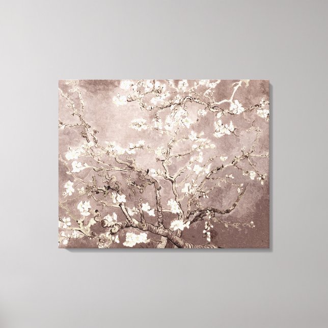 Impressão Em Tela Vincent Van Gogh Almond Blossoms Beige Taupe (Frente)