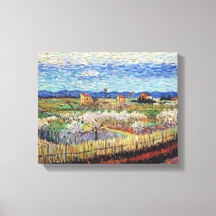 Impressão Em Tela Vincent Van Gogh - Árvores de Pêssego em Flor Arte