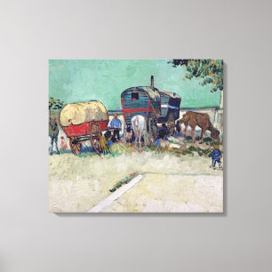Impressão Em Tela Vincent van Gogh   as caravana, acampamento