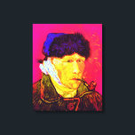 Impressão Em Tela Vincent Van Gogh - Autoretrato Bandage Pop Art<br><div class="desc">Óleo na canvas de 1889, este autorretrato mostrando o ouvido aterrado de Van Gogh e os olhos profundamente tristes, foi pintado um mês após sua queda em dezembro de 1888 quando ele cortou o seu próprio globo terrestre com uma lâmina a seguir a um argumento com seu colega, Paul Gauguin....</div>