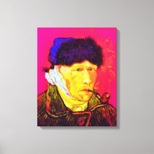 Impressão Em Tela Vincent Van Gogh - Autorretrato Bandagem Pop Art