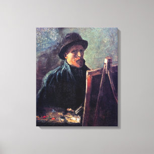 Impressão Em Tela Vincent Van Gogh - Autorretrato com Chapéu Escuro 