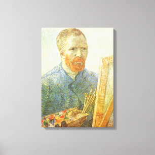Impressão Em Tela Vincent van Gogh - Autorretrato na frente de Easel