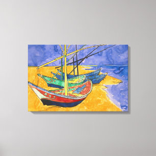 Impressão Em Tela Vincent van Gogh - Barcos de Pesca na Praia