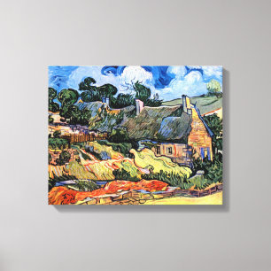 Impressão Em Tela Vincent Van Gogh - Cabanas de Colmo em Cordeville