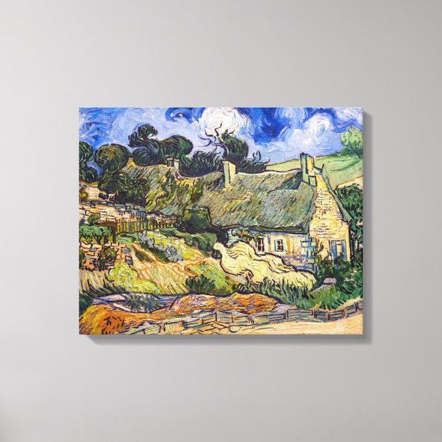 Impressão Em Tela Vincent Van Gogh - Cabanas de Cordeville (Frente)