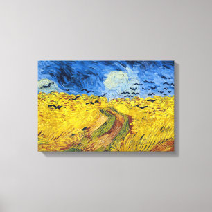 Impressão Em Tela Vincent van Gogh - Campo de Trigo com Corvos