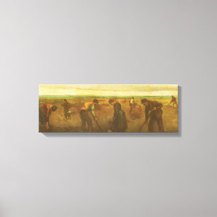 Impressão Em Tela Vincent van Gogh - Camponeses Plantando Batatas