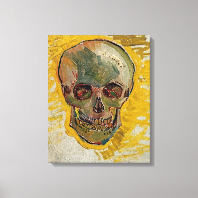 Impressão Em Tela Vincent van Gogh - Crânio 1887 #2 (Frente)