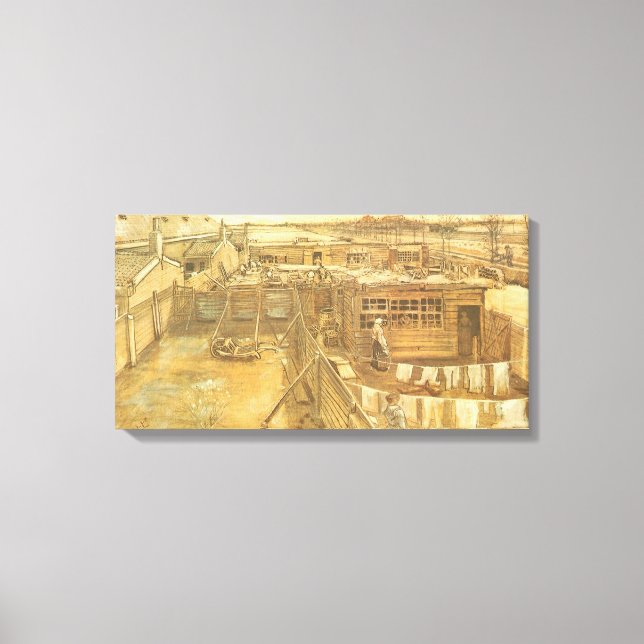 Impressão Em Tela Vincent van Gogh - Estaleiro de Carpintaria e Lava (Frente)