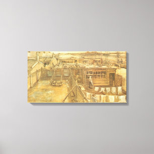 Impressão Em Tela Vincent van Gogh - Estaleiro e Lavanderia