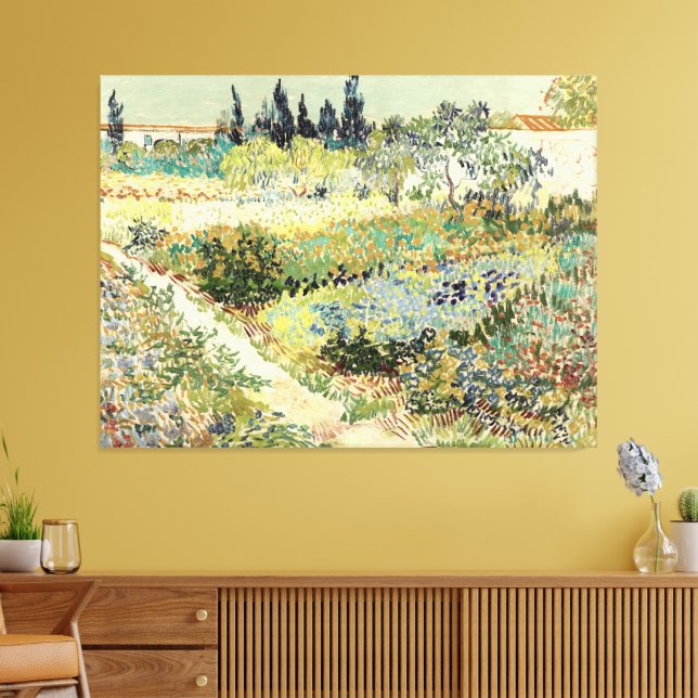Impressão Em Tela Vincent Van Gogh Garden em Arles 1888 (Insitu(Sala de estar))