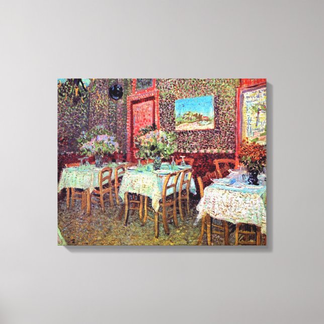 Impressão Em Tela Vincent Van Gogh - Interior de um Restaurante (Frente)