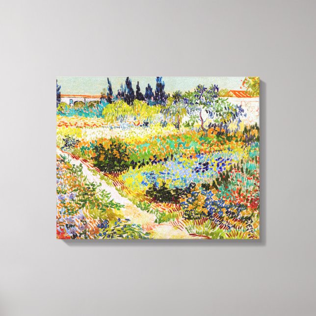 Impressão Em Tela Vincent van Gogh - Jardim em Arles (Frente)