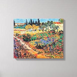 Impressão Em Tela Vincent Van Gogh - Jardim Florido Com Caminho