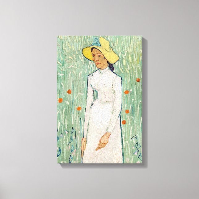 Impressão Em Tela Vincent van Gogh - Menina de Branco (Frente)