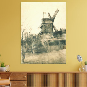 Impressão Em Tela Vincent van Gogh - Moulin de la Galette