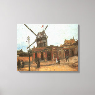Impressão Em Tela Vincent van Gogh - Moulin de la Galette, Windmill