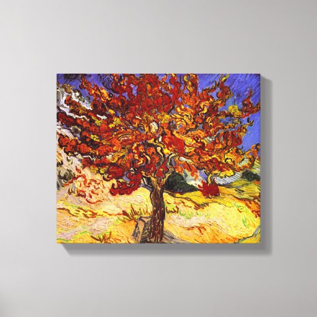 Impressão Em Tela Vincent Van Gogh Mulberry Tree Pintura de Arte fin (Frente)