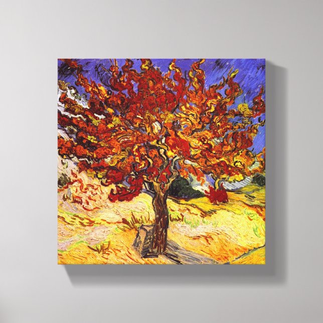 Impressão Em Tela Vincent Van Gogh Mulberry Tree Pintura de Arte fin (Frente)